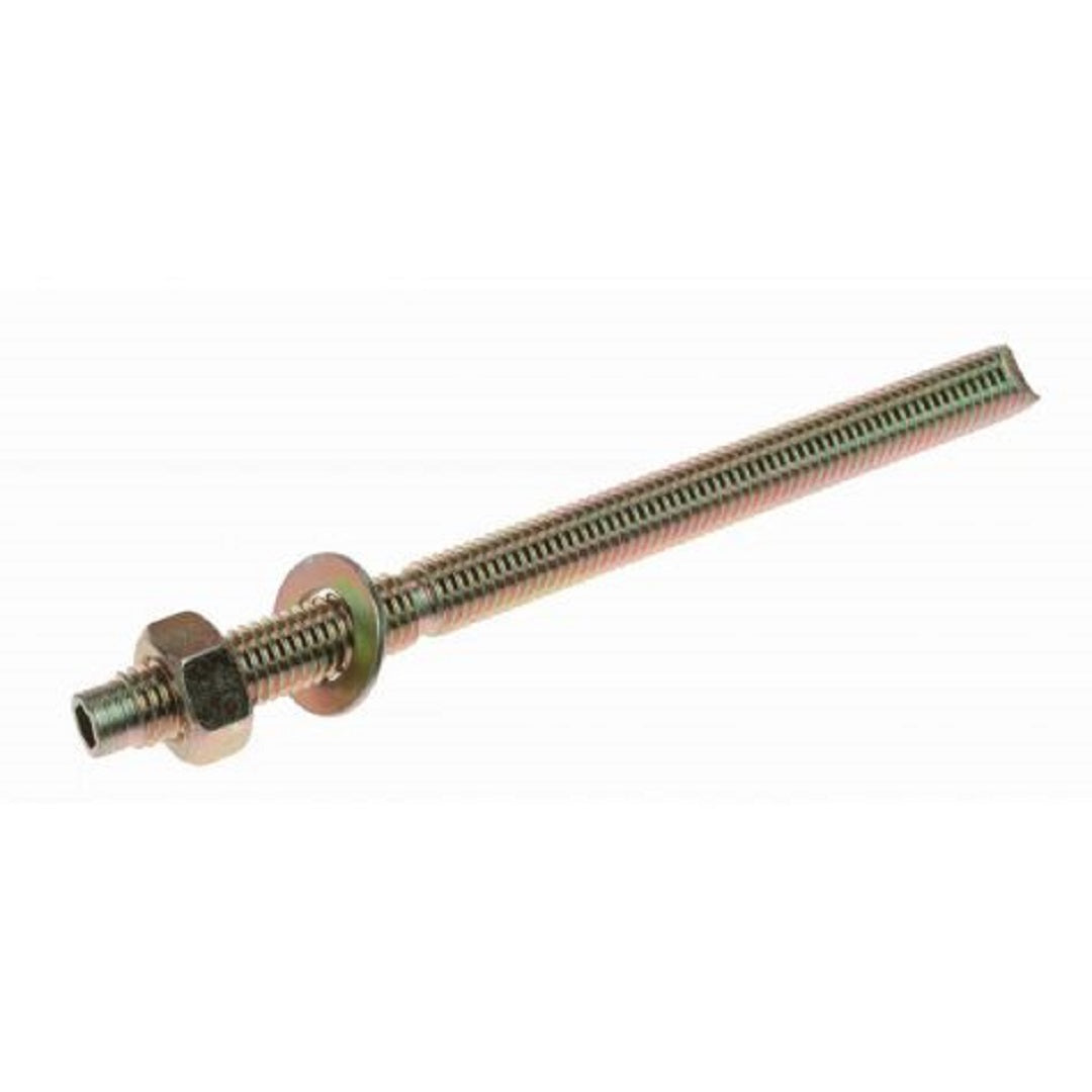 THREADED ADHESIVE STUD CHISEL POINT HEX HEAD WITH NUT & WASHER ZINC