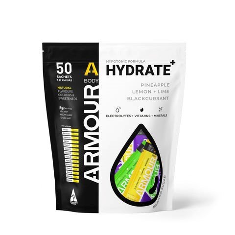 Body Armour Hydrate+ Hypotonic Sachets - 50 Pack