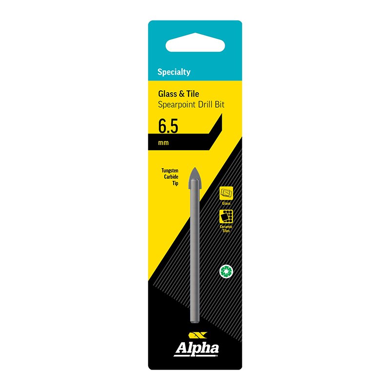 Glass & Tile Spearpoint Drill Bit (Metric)