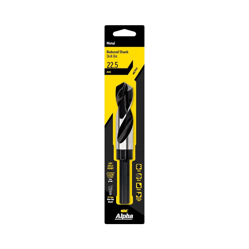 Hss Reduced Shank Drill Bit 1/2" Shank (Metric)