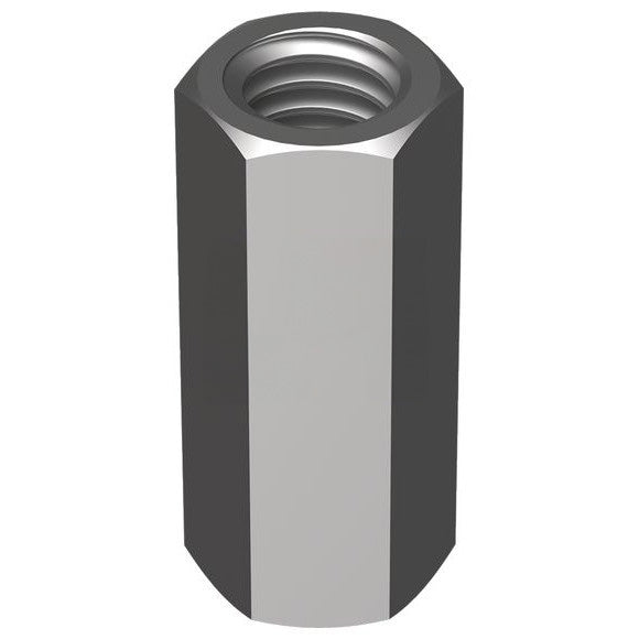 Hex Coupler Nut Zinc Plated - Metric