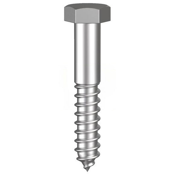 Hex Head Coach Screw Stainless Steel 316 - Metric