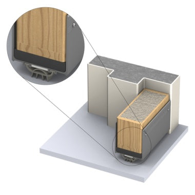 Kilargo Intumescent Fire & Smoke Door Bottom Upgrade Seal - Up To 60mm Gap - Clear Anodised