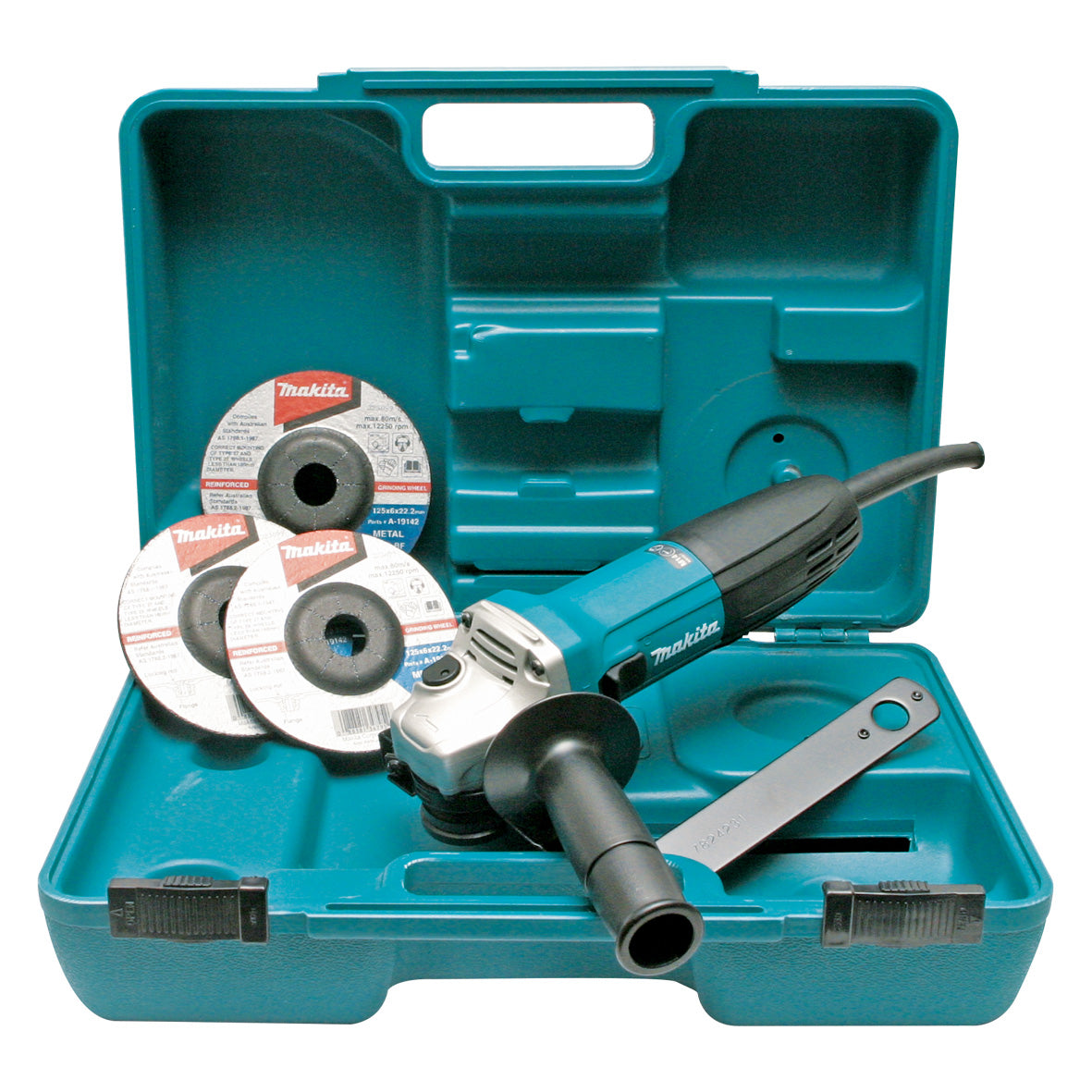 Makita Angle Grinder 720w 125mm With Carry Case And 3 Discs Ga5030kx
