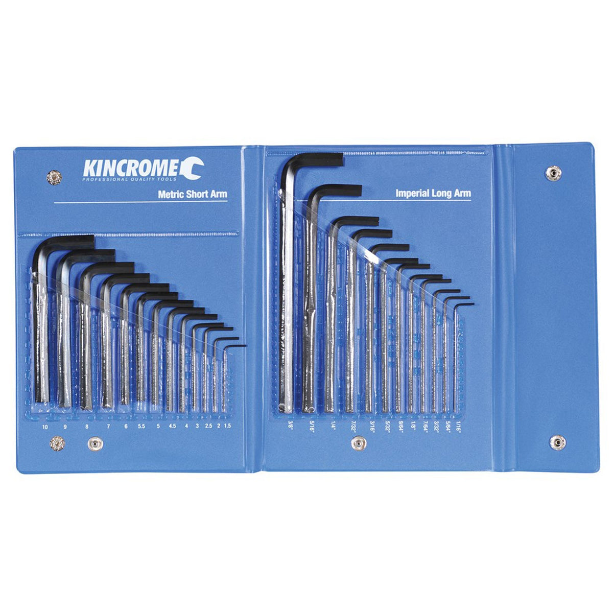 Hex Key Wrench Set Imperial/Metric - 25 Piece