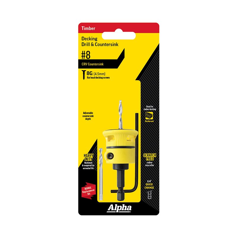 Decking Countersink Hss With Spare Drill & Hex Key