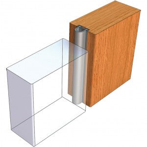 Kilargo Rebated Silicone Door Seal - Clear Anodised