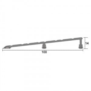 Kilargo Threshold Ramp - Clear Anodised - 1:8 Gradient