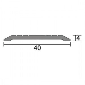 Kilargo Medium Duty Low Profile Threshold Plate - Clear Anodised