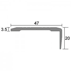 Kilargo Threshold Plate / Stair Nosing - Clear Anodised