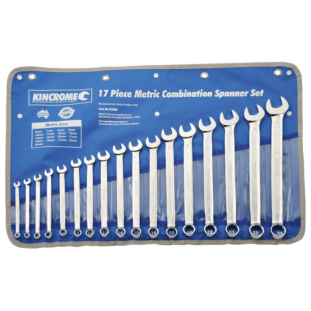 Combination Spanner Set - Metric - 17 Piece