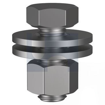 Flanged Purlin Bolt Assembly Property Class 8.8 Zinc Plated - Metric