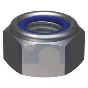Nyloc Lock Nut Zinc Plated Fine Thread Cl8 - Metric