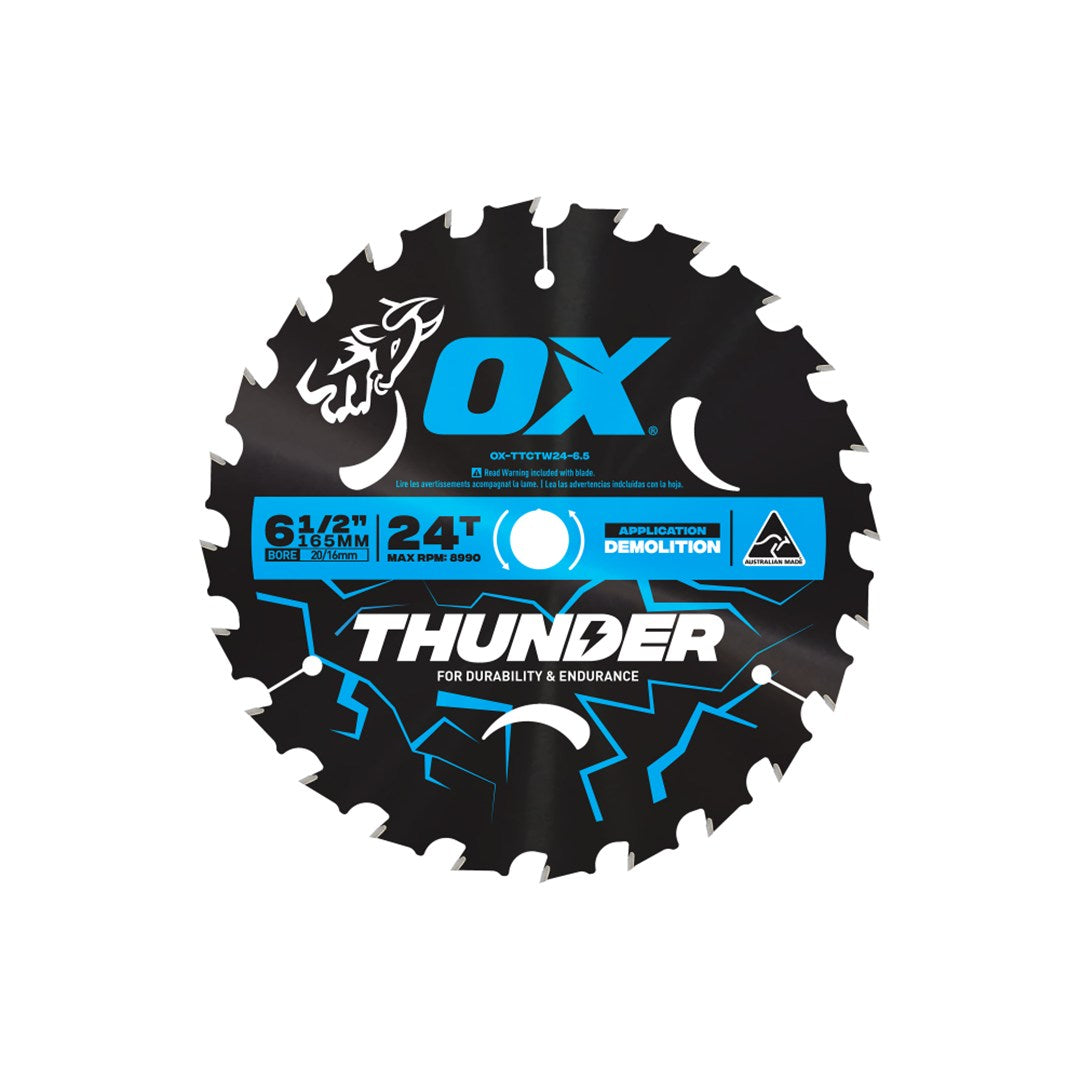 Saw Blade 165mm 24t Thunder Pro Series