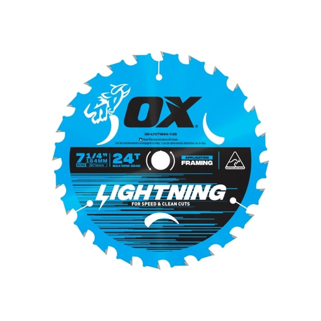 Circular Saw Blade 185mm 24 Tooth Lightning Pro Series