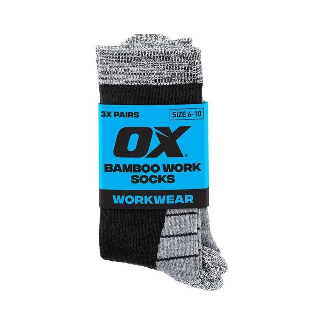 Bamboo Work Socks 3pk Size 6-10