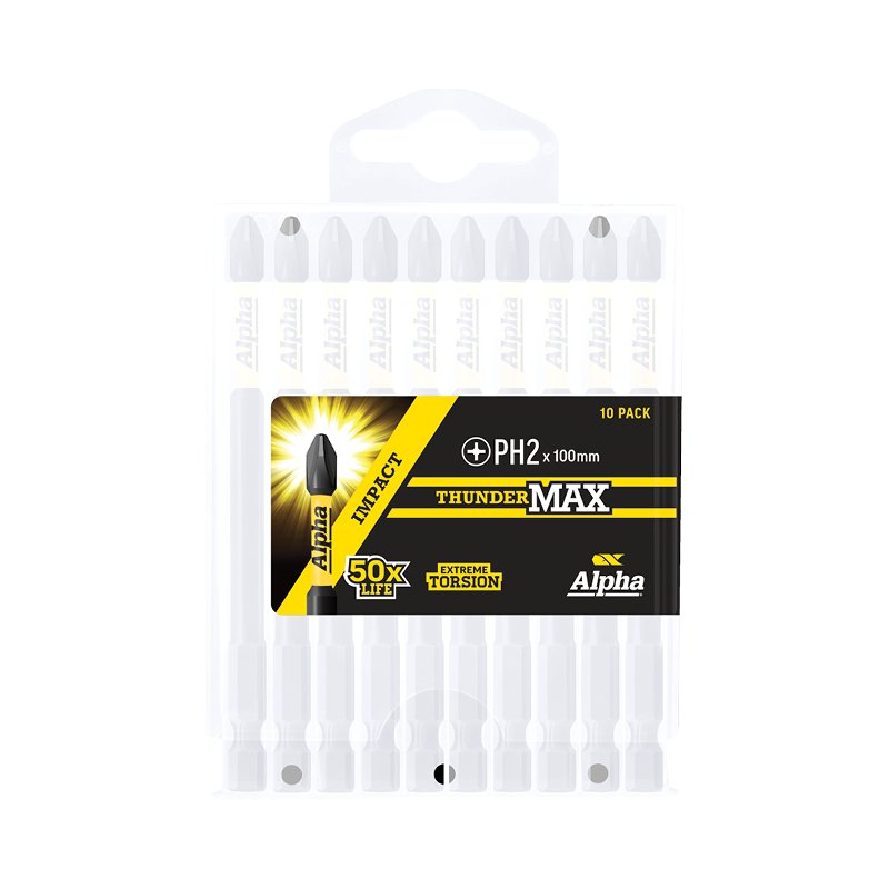 Thundermax Impact Power Bit Ph2 10 Pack