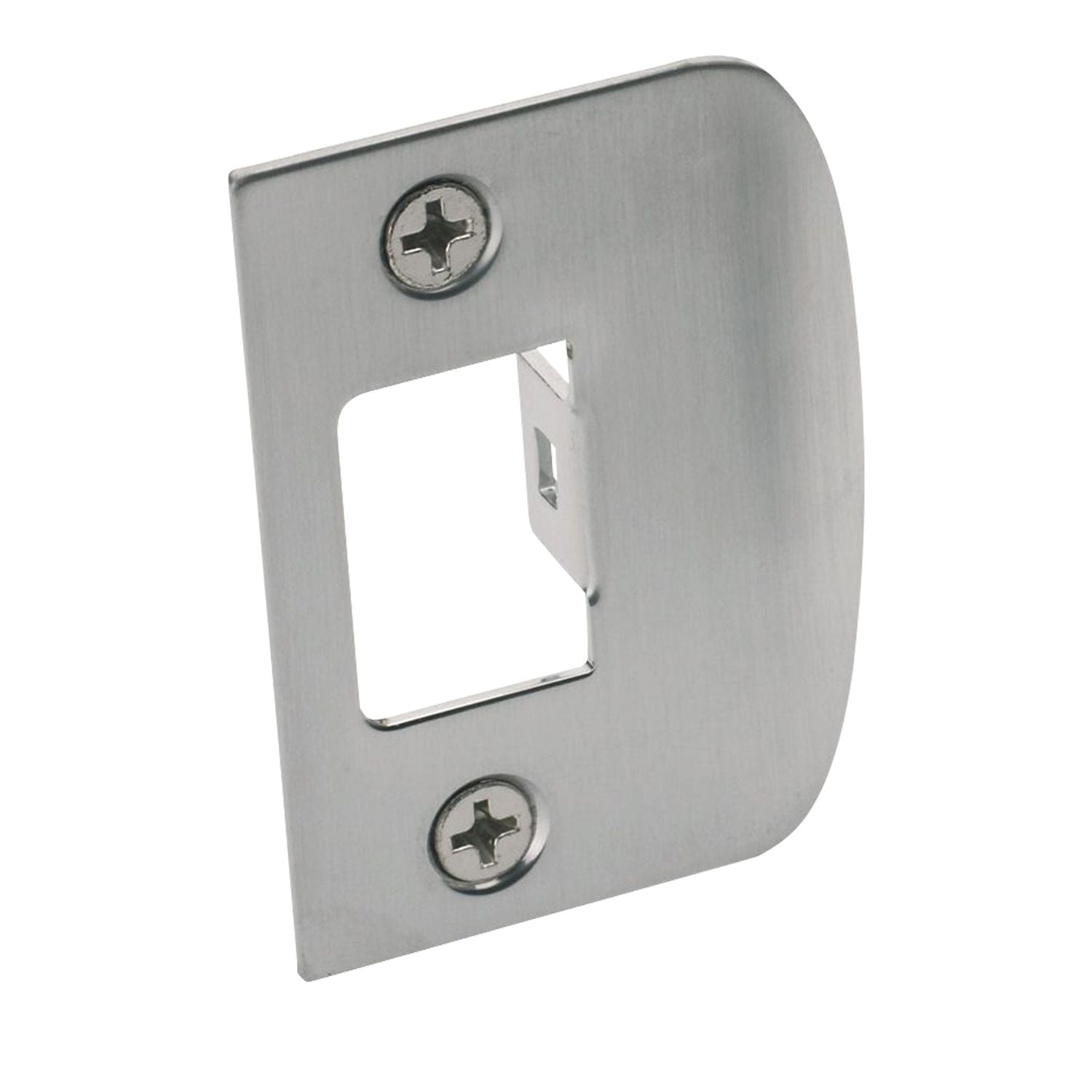 STRIKE D PLATE SUITS 480 SERIES SATIN CHROME