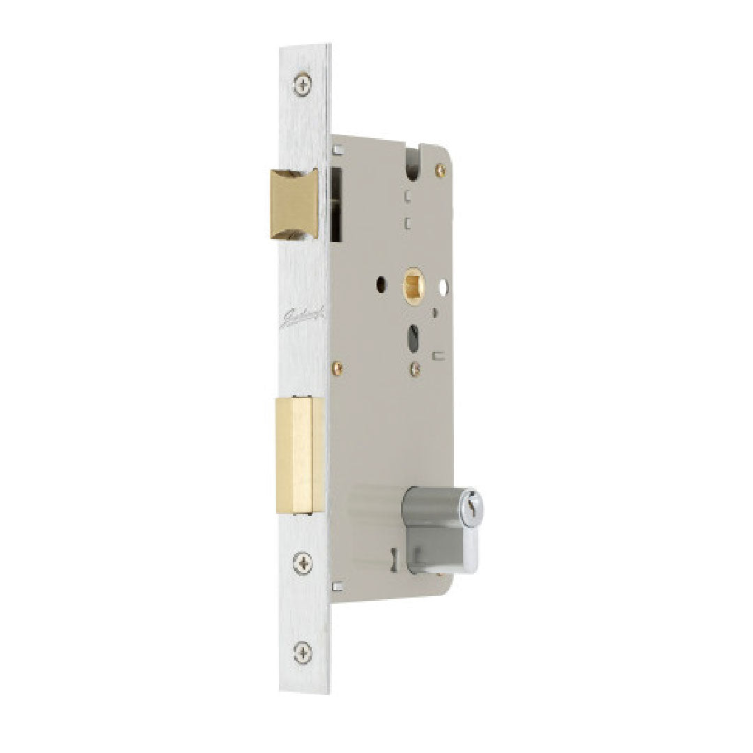 GAINSBOROUGH MORTICE LOCK DOUBLE CYLINDER 60MM SATIN CHROME 755 SERIES