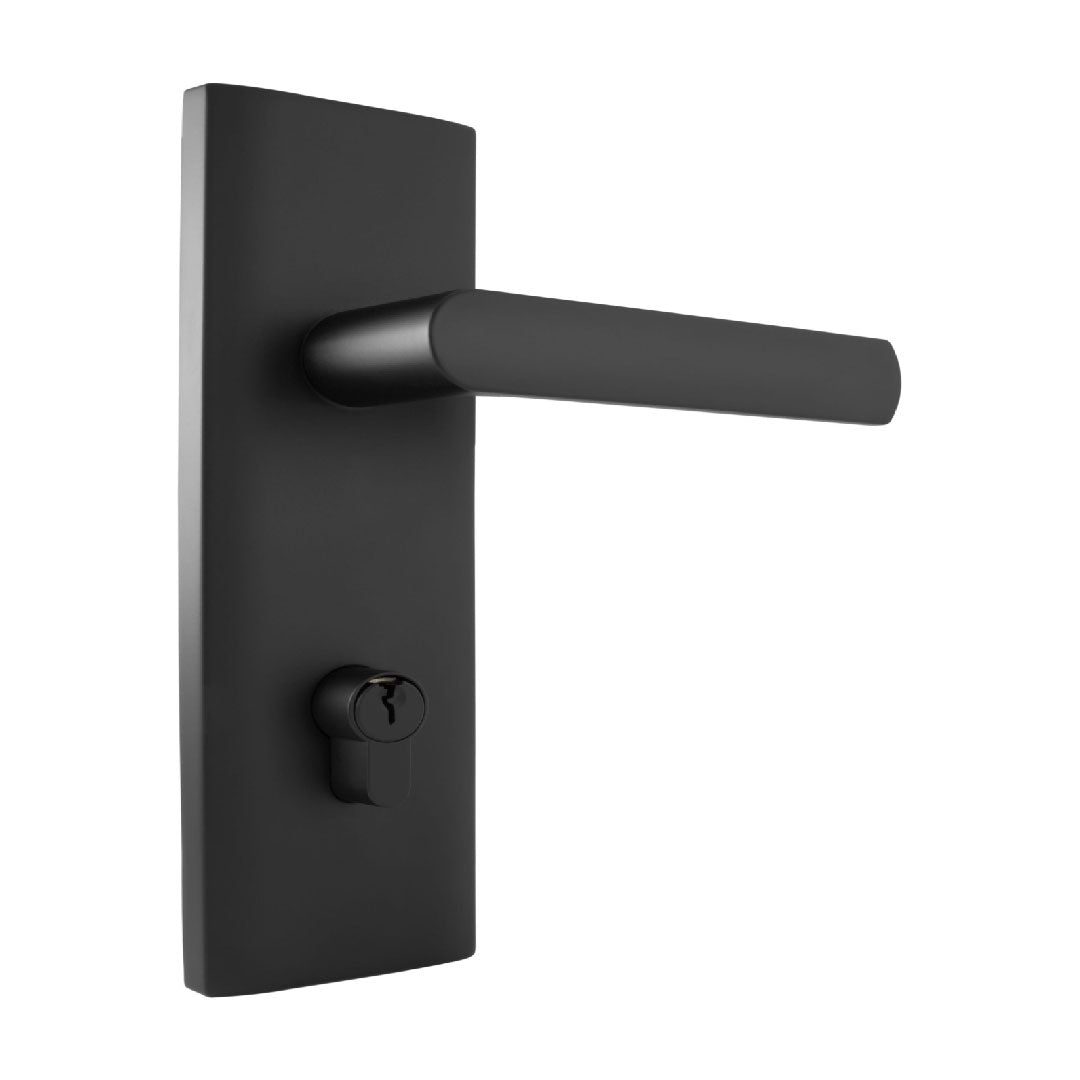 Gainsborough Bela Entrance Lever Set Long Plate Dbl Cylinder