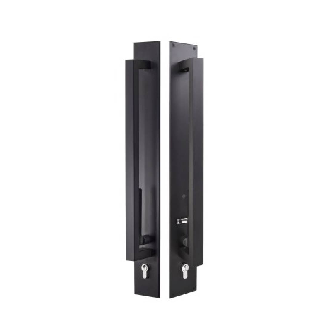 Gainsborough Trilock Omni Entrance Lever Set With 450mm Pull Handle Dbl Cylinder