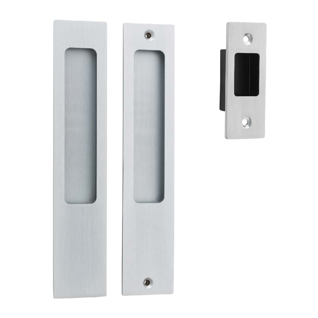 Iver Sliding Door Flush Pull Rect Privacy Set 225 X 45mm