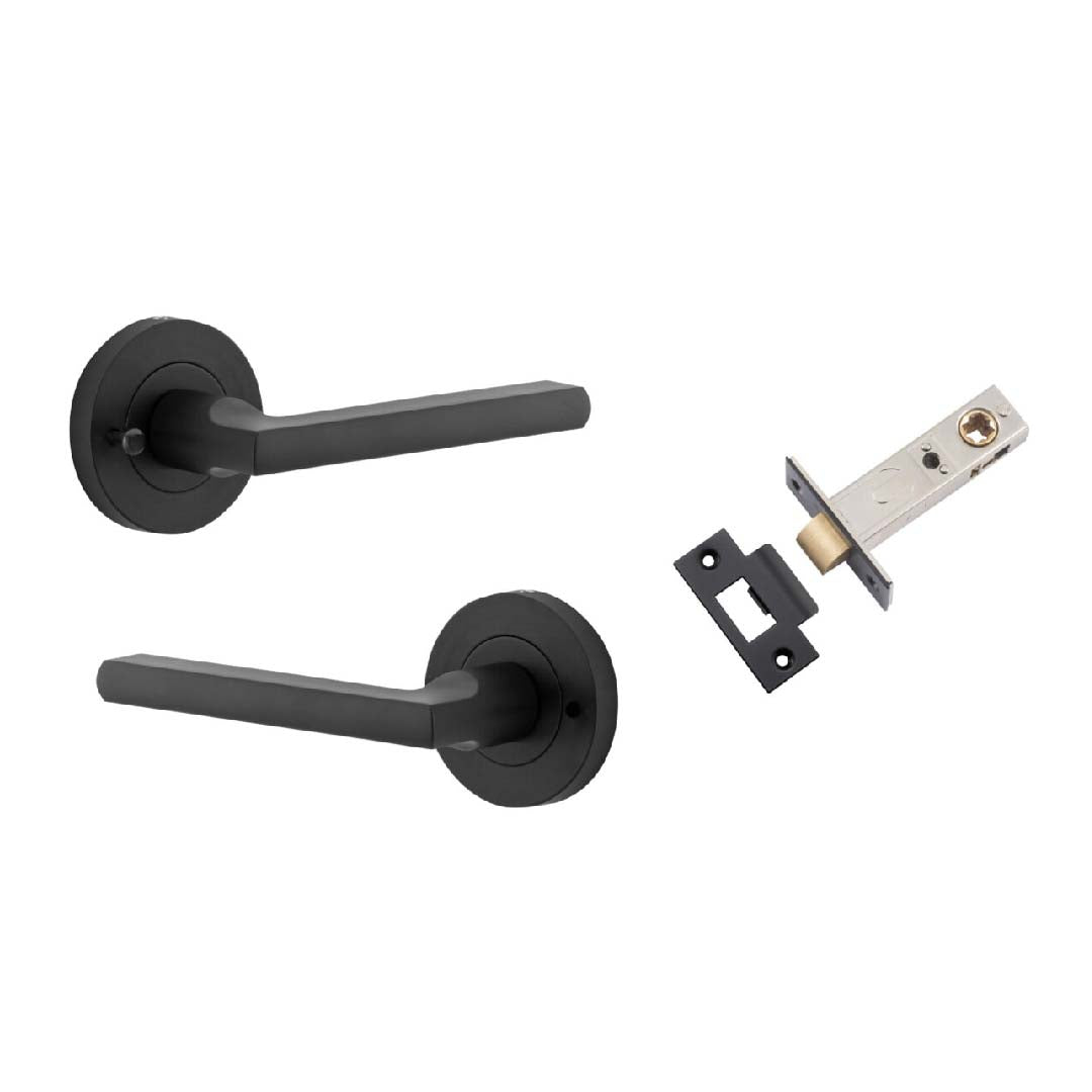 IVER BALTIMORE PRIVACY LEVER SET INBUILT RND BACKPLATE 58MM X 58MM X 118MM