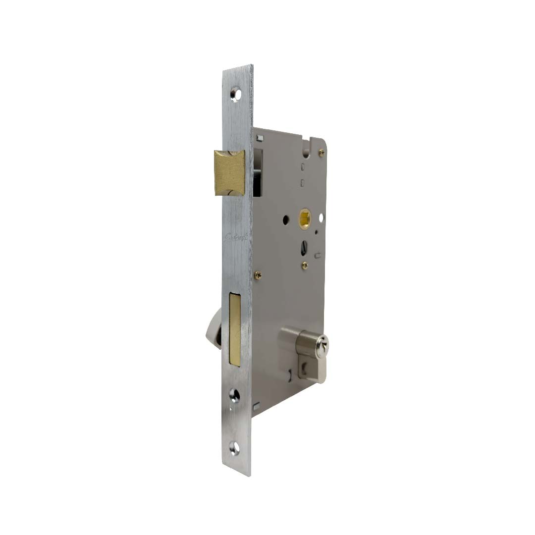 GAINSBOROUGH MORTICE LOCK SINGLE CYLINDER 60MM SATIN CHROME 755 SERIES