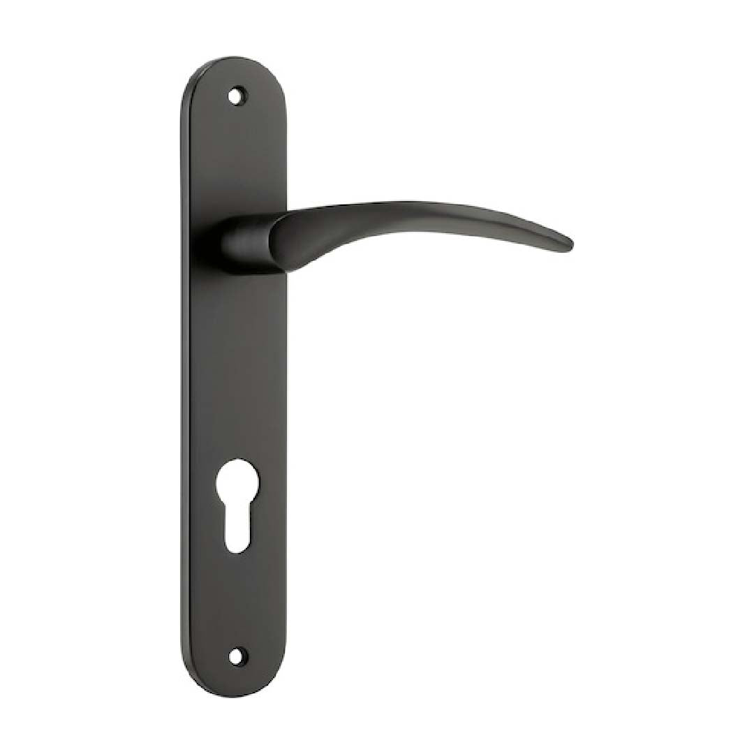 Iver Oxford Entrance Lever Set Euro Oval Backplate 240 X 40 X 60mm