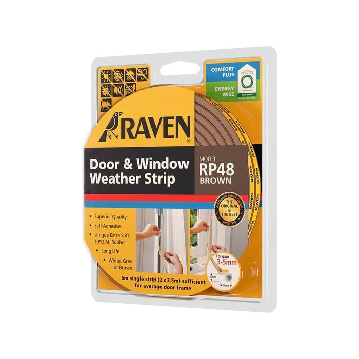 Raven Rp48b Door & Window Seal Tape Brown 5.0m