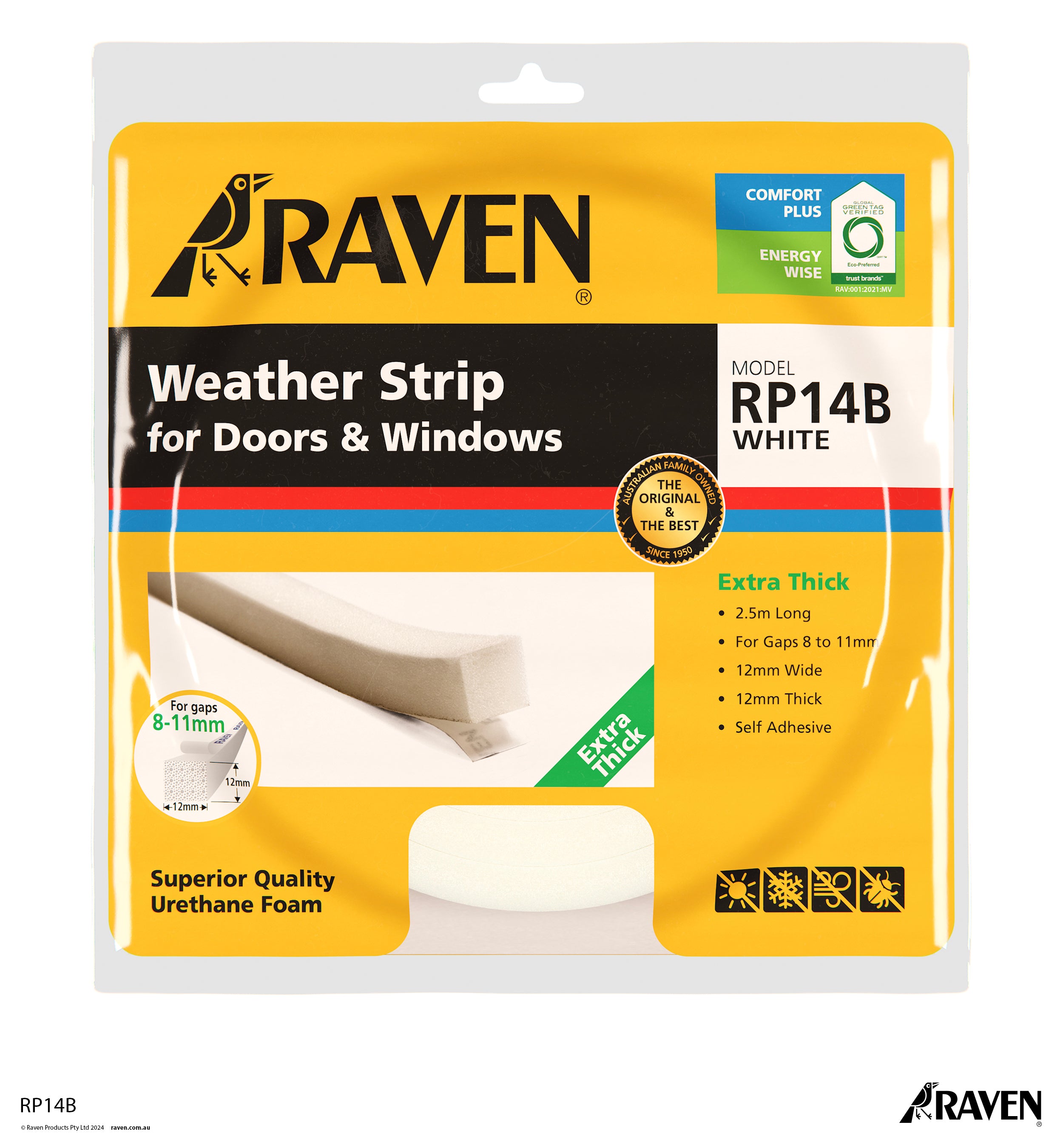 Raven Rp14b Door & Window Seal Foam Weather Strip