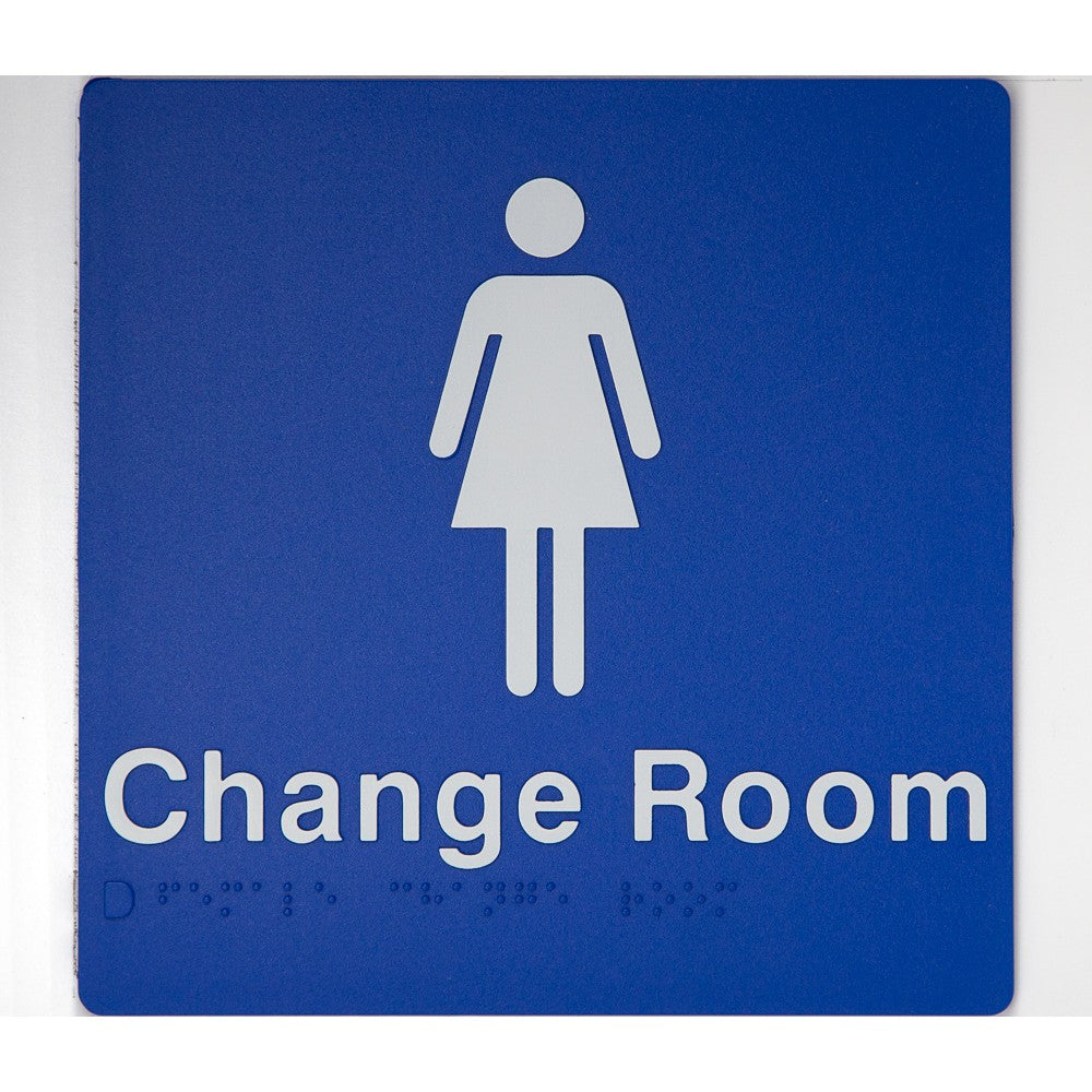 Braille Change Room Sign