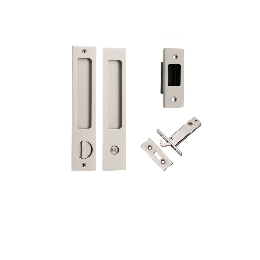 Iver Sliding Door Flush Pull Rect Privacy Set 225 X 45mm
