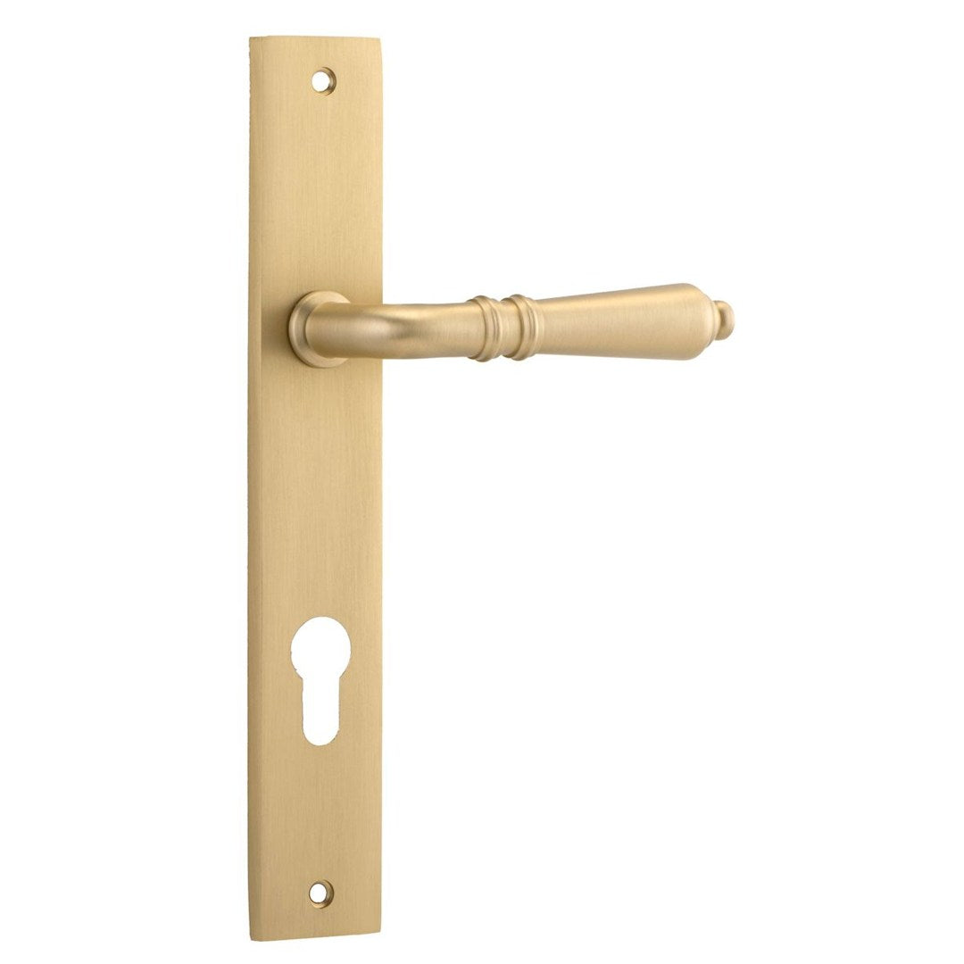 Iver Sarlat Entrance Lever Set Rect Backplate 240 X 38 X 55mm