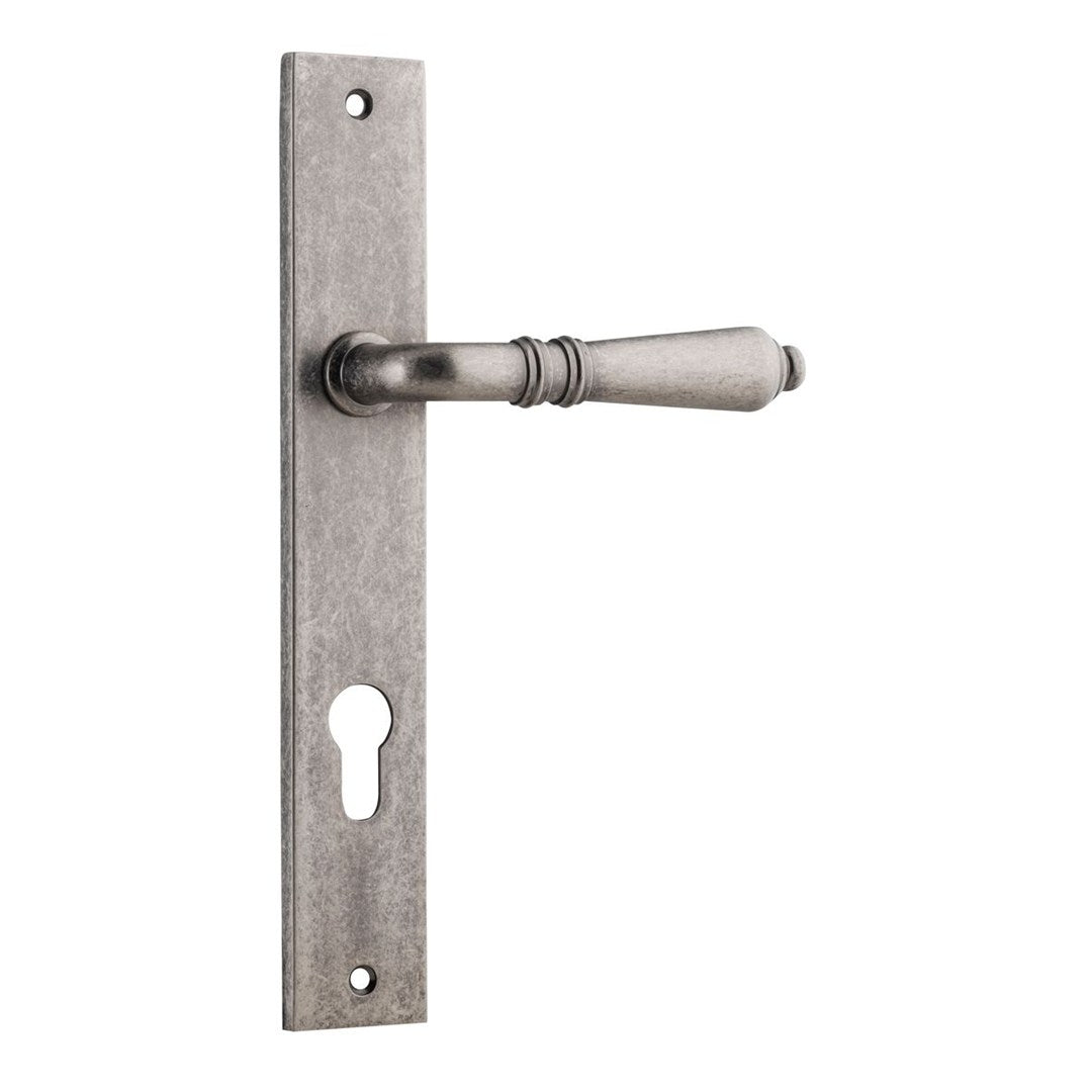 Iver Sarlat Entrance Lever Set Rect Backplate 240 X 38 X 55mm