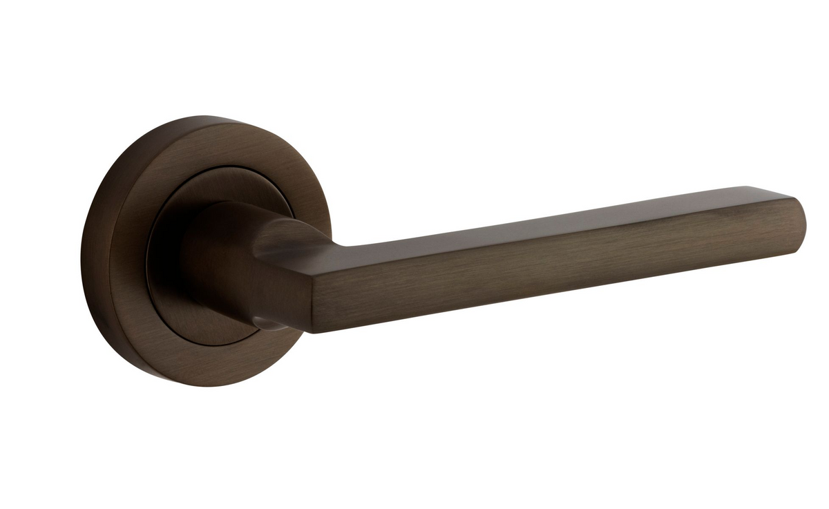 Iver Baltimore Passage Lever 1/2 Rnd Backplate Left Hand 52 X 58mm