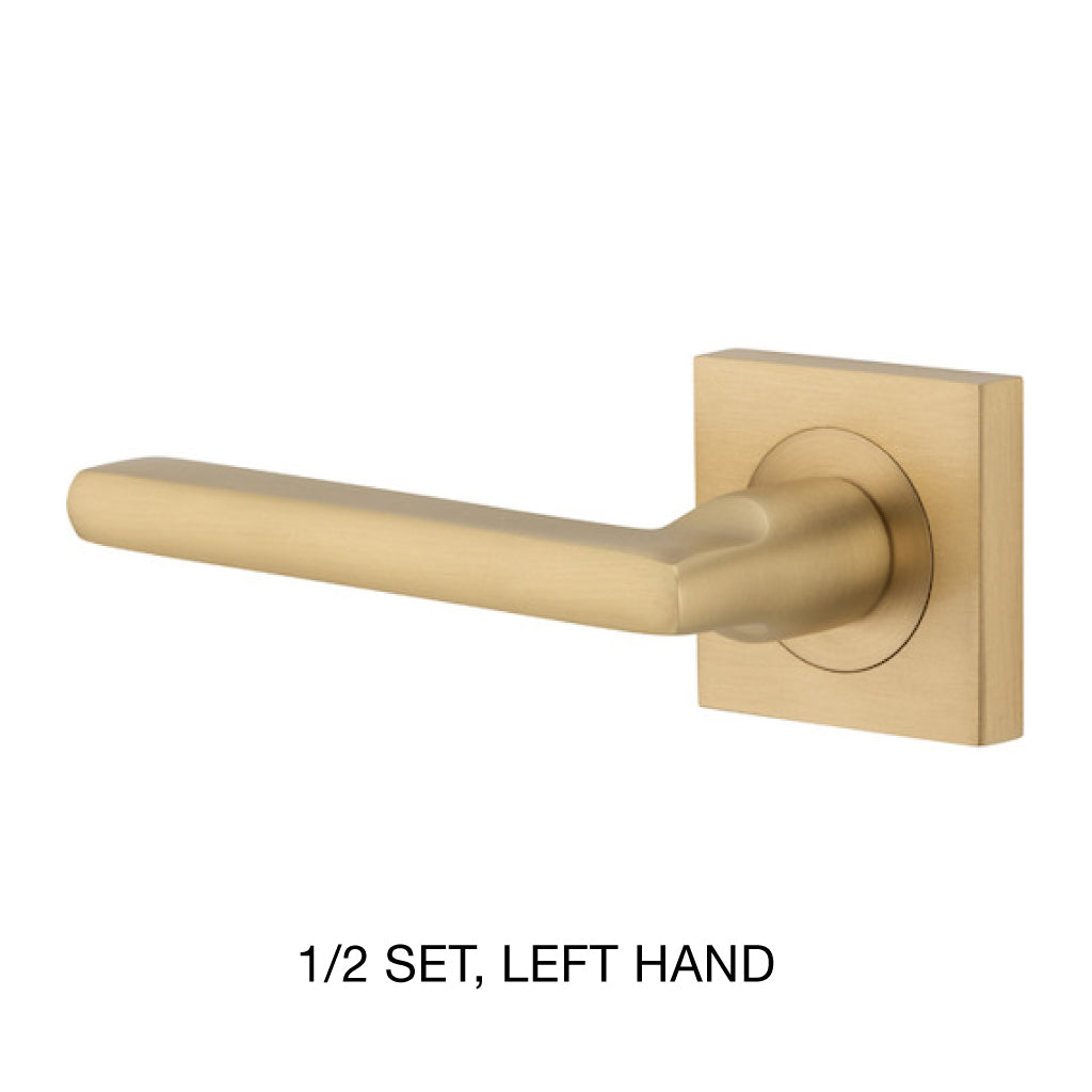 Iver Baltimore Lever 1/2 Set 52 X 55mm Left Sq Backplate