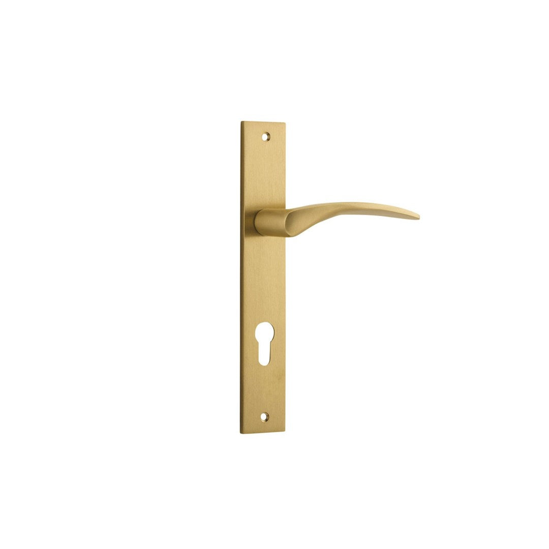Iver Oxford Entrance Lever Set Euro Rect Backplate 240 X 38 X 60mm