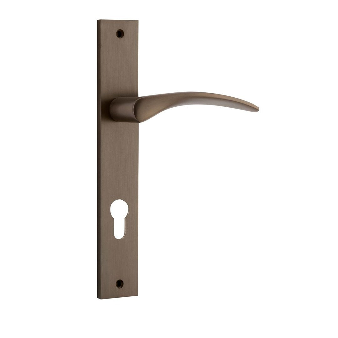 Iver Oxford Entrance Lever Set Euro Rect Backplate 240 X 38 X 60mm