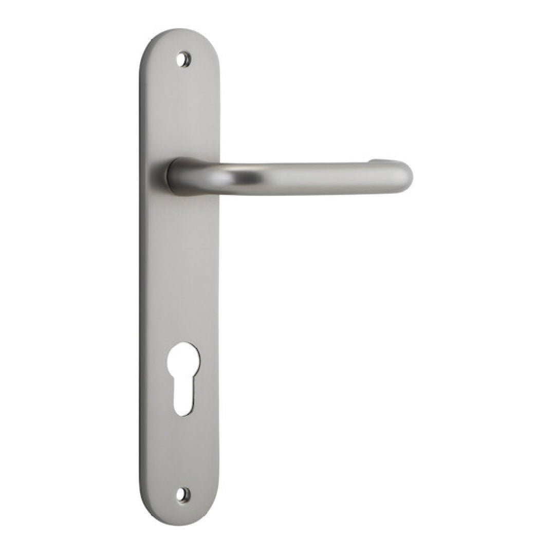 Iver Oslo Entrance Lever Set Oval Backplate 230 X 40 X 57mm