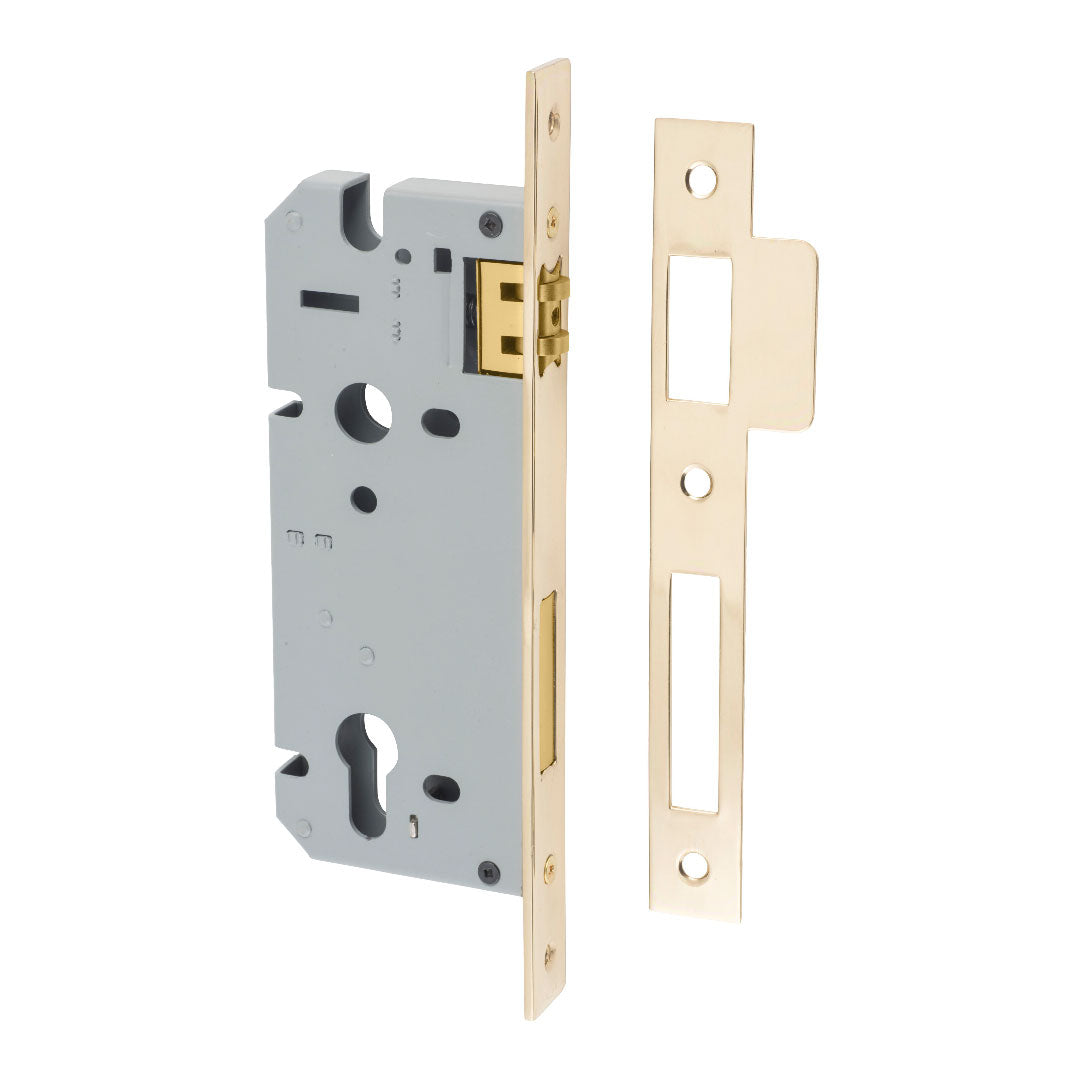 IVER EURO MORTICE LOCK ROLLER REBATED 45MM BACKSET