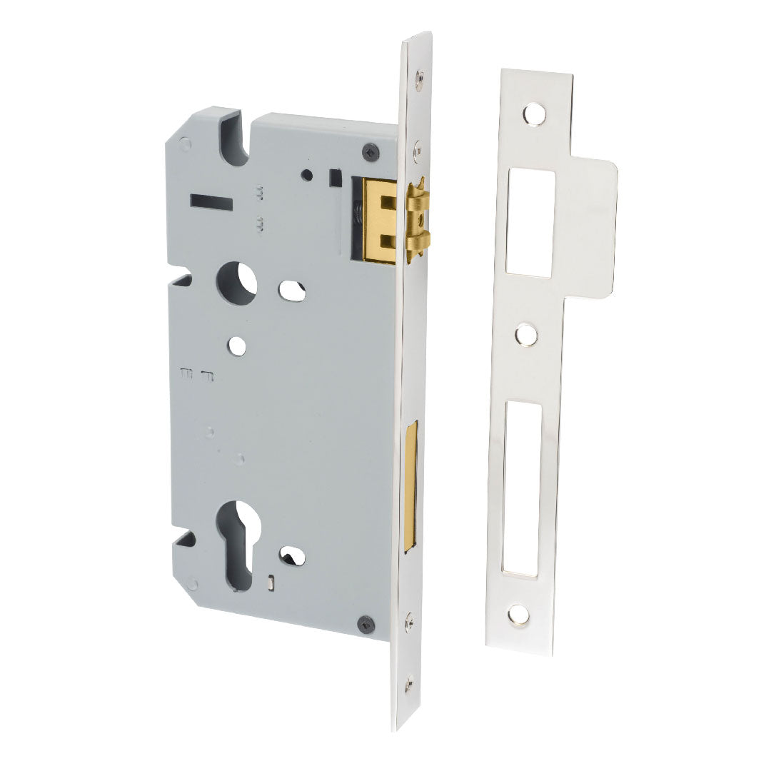 IVER EURO MORTICE LOCK ROLLER REBATED 45MM BACKSET