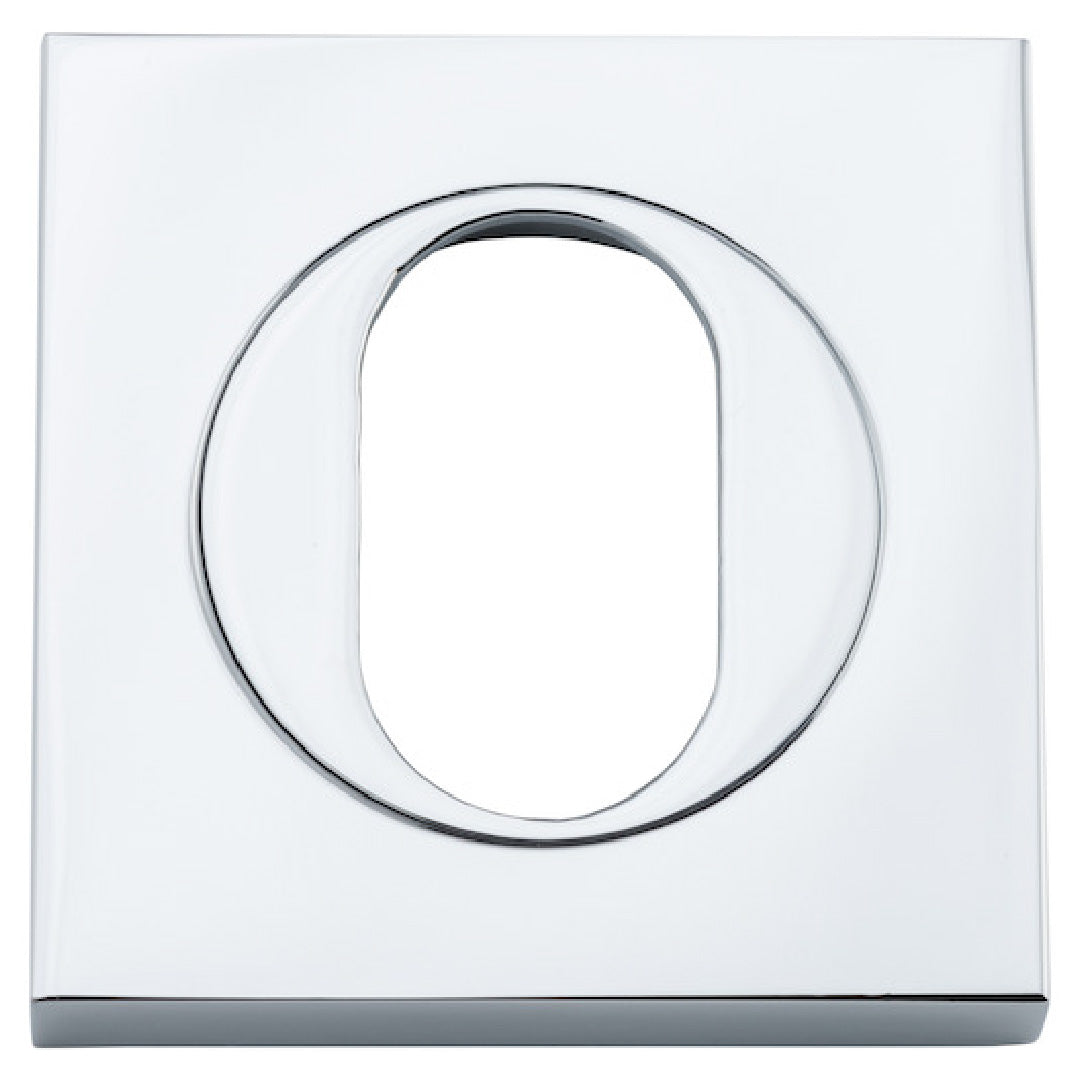 Iver Oval Cyl Escutcheon Sq Backplate 52 X 52 X 10mm