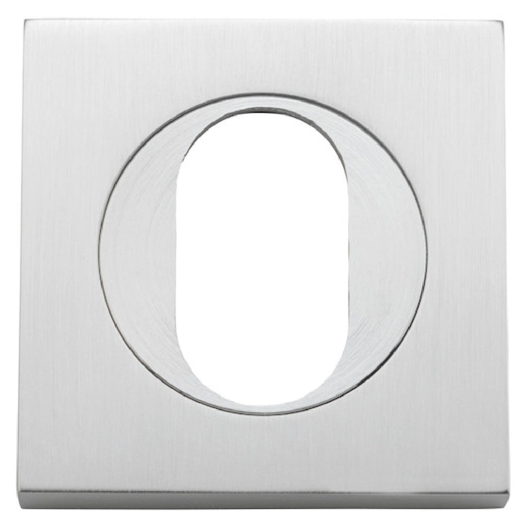 Iver Oval Cyl Escutcheon Sq Backplate 52 X 52 X 10mm
