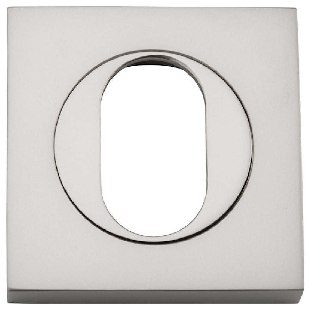 Iver Oval Cyl Escutcheon Sq Backplate 52 X 52 X 10mm