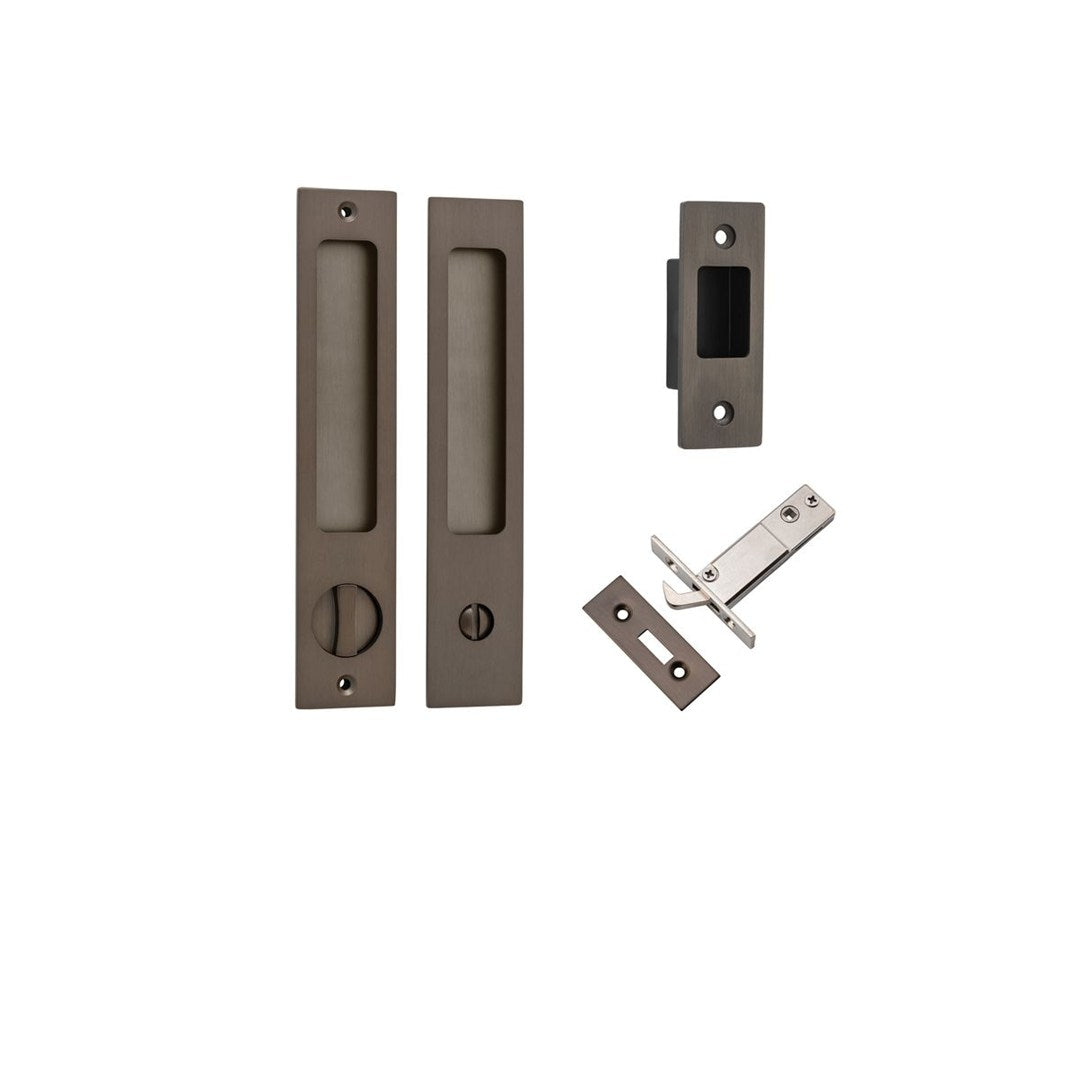 Iver Sliding Door Flush Pull Rect Privacy Set 225 X 45mm