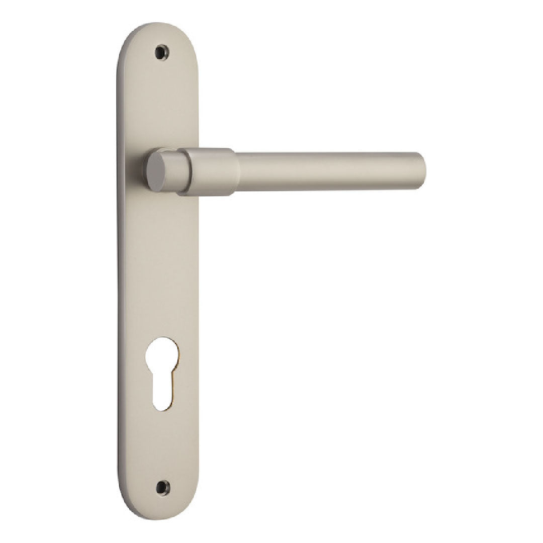 Iver Helsinki Entrance Lever Set Oval Backplate 240mm X 40mm 44mm
