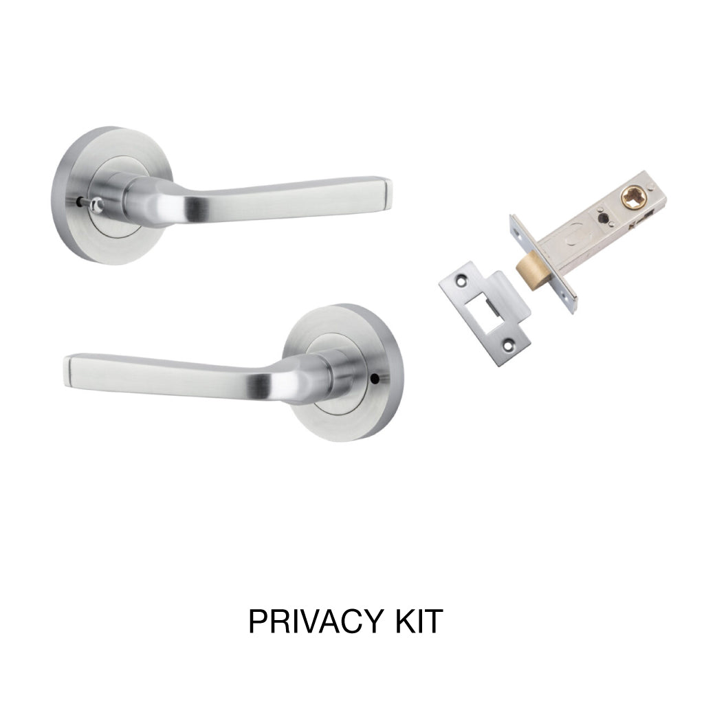 Iver Annecy Lever Privacy Set 52 X 65mm Rnd Backplate