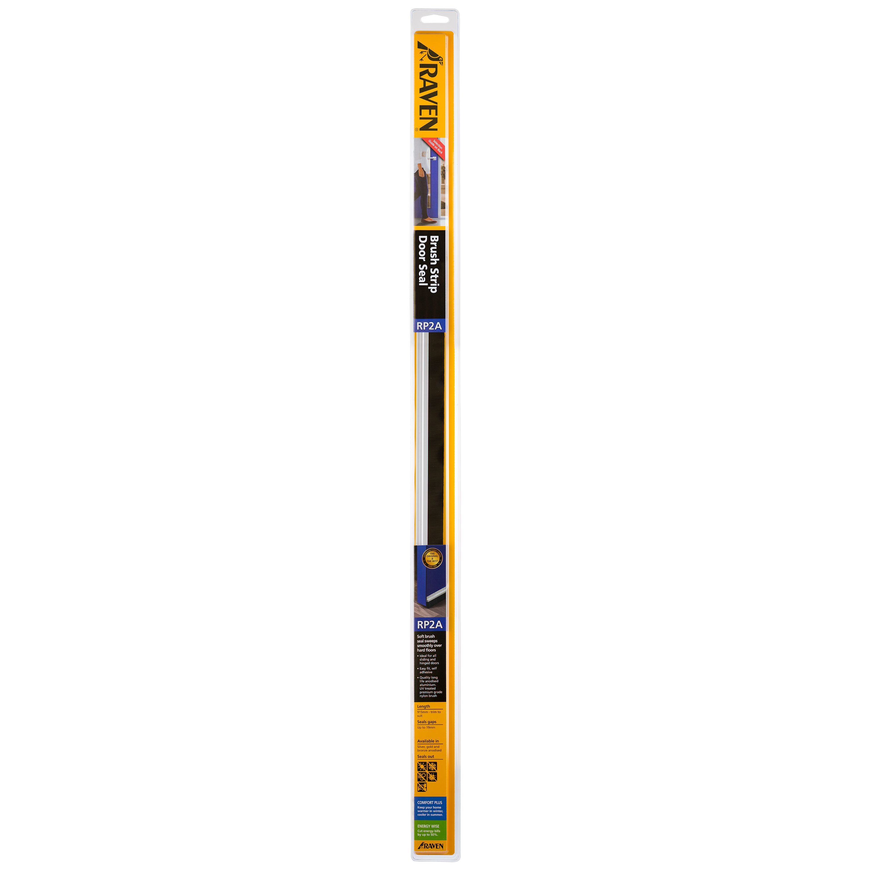 Raven Rp2ac Door Seal Brush Strip Clear 915mm