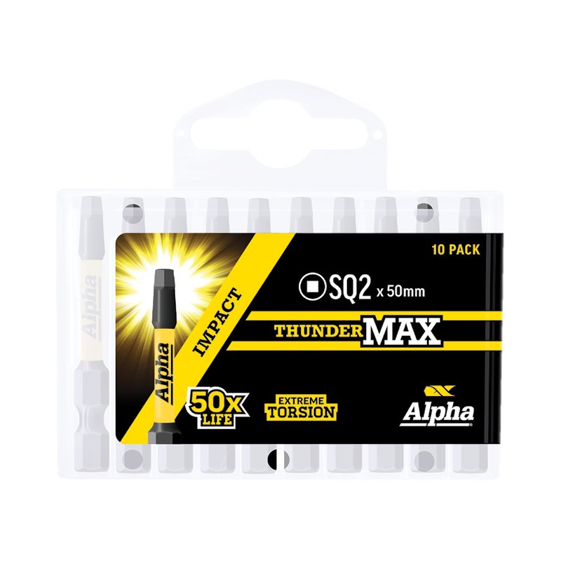 Thundermax Impact Power Bit Sq2 10 Pack